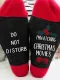 Calcetines con estampado de letras navideñas