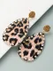 Pendientes de leopardo con decoración de diamantes de imitación