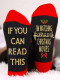 Calcetines con letras navideñas