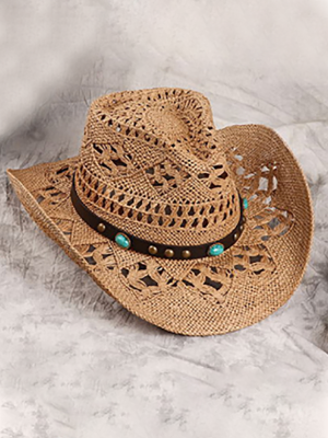 Sombrero Fedora decorado con cinturón recortado
