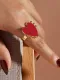 Anillo de decoración de corazón rojo de San Valentín