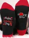 Calcetines con letras de San Valentín