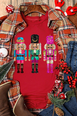 Red Nutcracker Printed Crewneck T Shirt