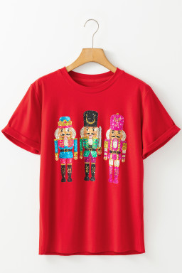 Red Nutcracker Printed Crewneck T Shirt