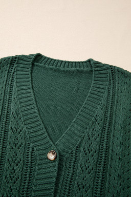 Canton Open Knit Drop Shoulder Sweater Cardigan