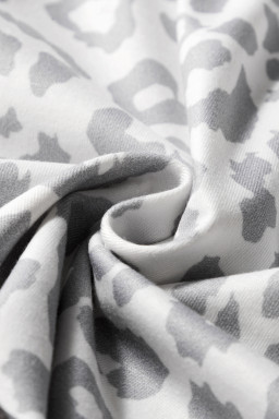 White Leopard Elastic Waistband Lace up Contrast Trim Casual Shorts