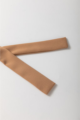 White Textured Bow Ties Front Bubble Hem Puff Short Sleeve Blouse