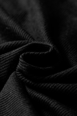 Black A-line Draped High Waist Phone Pocket Lined Skort