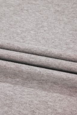 Gray Solid Color Loose Tee 2 Piece Shorts Set