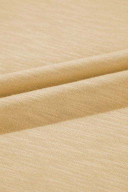 Tan Metallic Sheen Edge Scoop Neck Tank Top