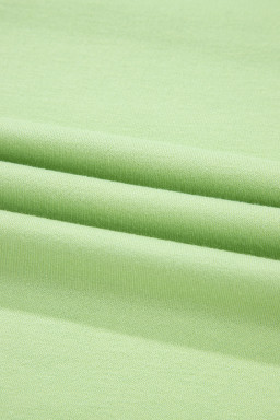 Meadow Mist Green Solid Loose V Neck Half Sleeve Tee and Shorts