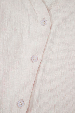 Apricot Buttoned V Neck Tank Top and Wide Leg Pants Casual Outfit