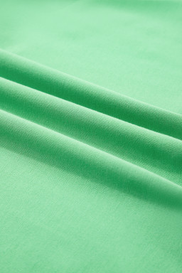 Mint Green V Neck Drop Shoulder Tee and Patchwork Drawstring Elastic Waistband Shorts Set