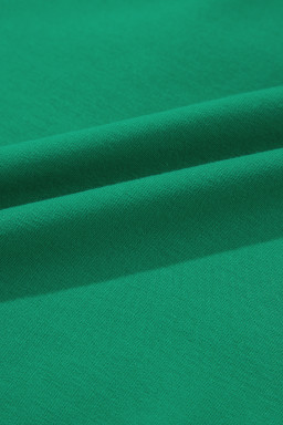 Sea Green Half Zip Puff Sleeve Top and Ruffled Shorts Set