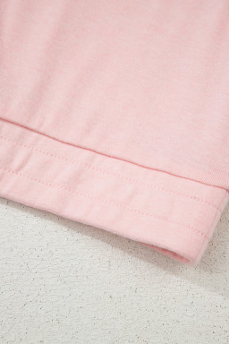 Light Pink 3 Pcs Crop Tank Top Shorts with Cardigan Lounge Set