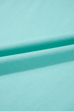 Mint Green Frilled Trim Crew Neck Loose Fit Mini Dress