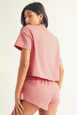 Blossom 2pcs Cropped Tee and Ruffle High Waist Skort Set