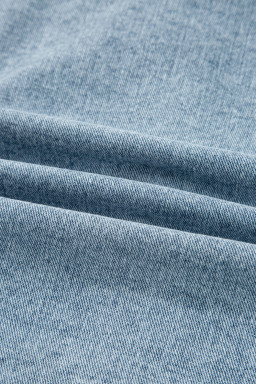 Myosotis Scallop Trim Collar Patched Pocket Button Up Mineral Washed Denim Jacket