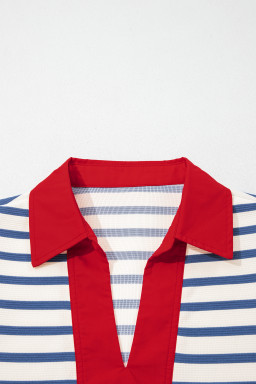 Blue Stripe Blouses & Shirts