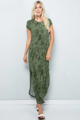 Wholesale Push It Production Cheap Casual Green Maxi Dress With