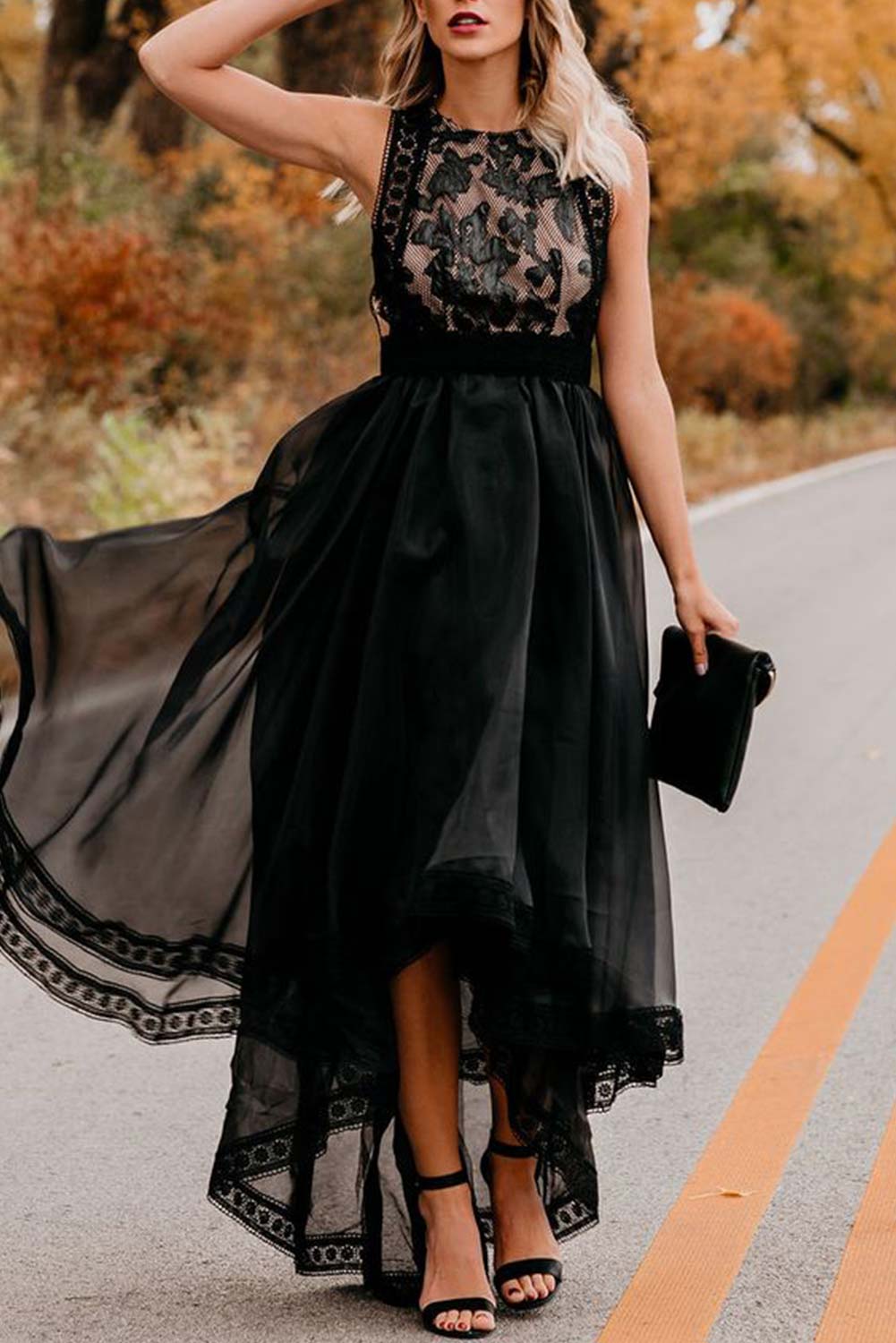 black lace bodice