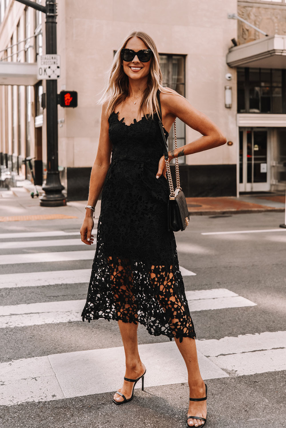 lace overlay midi