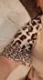 Mixed Leopard Ruffle Sleeve Waffle Knit Top