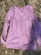Purple Little Girls Long Sleeve Buttoned Side Top