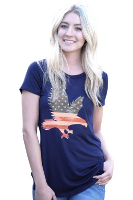 America Flag Eagle Navy Daily T-shirt