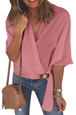 Pink Buckle Wrap Crop Top