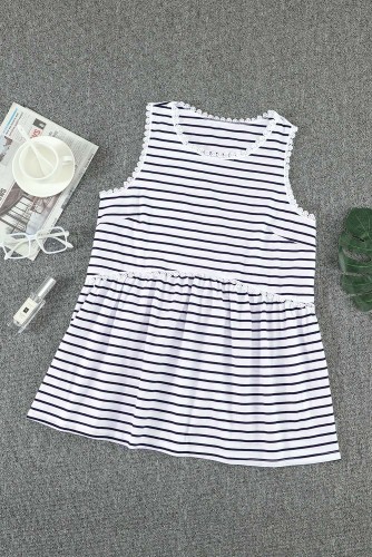 Black Striped Tank Top