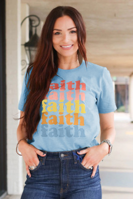 Faith Graphic Blue Tee