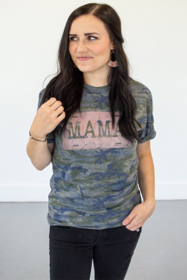 MAMA Graphic Camo Tee