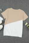 Apricot Crew Neck Colorblock Tee