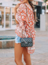 Orange Boho Print Free Flowing Tunic