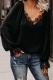 Black Satin Lace Blouse