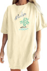 Yellow Aloha By The Beach Oversize Boyfriend Tee