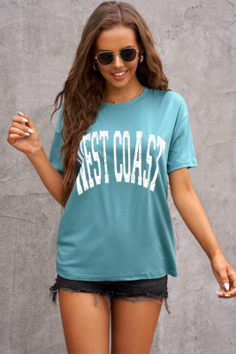 WEST COAST Letters Graphic Oversize Tee
