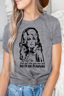 DO IT ON PURPOSE Graphic Gray Tee