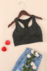 Black Athletic Push Up Sports Bra