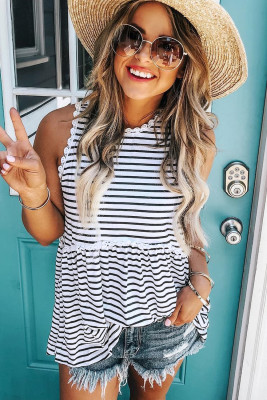 Black Striped Tank Top