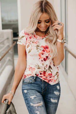 Blooming Floral Print Tee