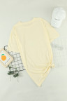 Yellow Aloha By The Beach Oversize Boyfriend Tee