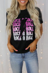 Black Rock N Roll Lightning Bolt Graphic Tee