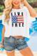 LIVE FREE Flag Print Cropped Tee