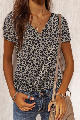 Leopard Print Short Sleeve Tee