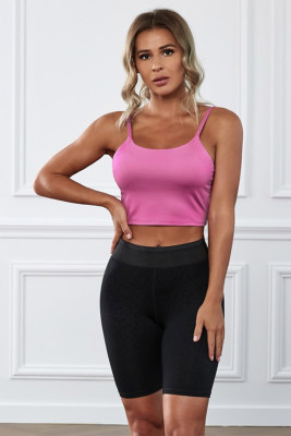 Pink Wireless Seamless Sport Yoga Bra Crop Tank