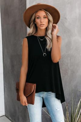 Black Relaxed Flowy Tank Top