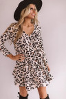 Leopard Tiered Babydoll Dress