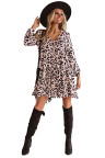Leopard Tiered Babydoll Dress